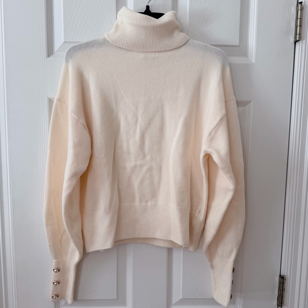 Soft Cream Turtleneck Sweater